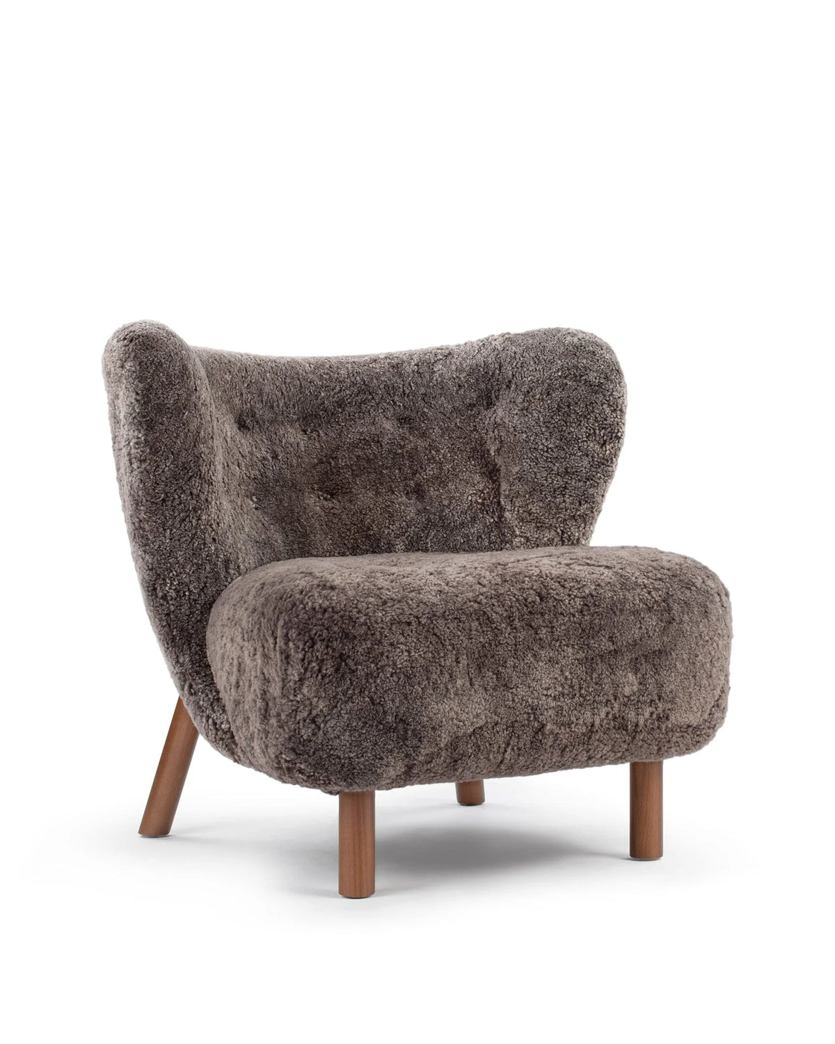 Petral 38™ lounge chair | winged back - frosted coco luxe sheepskin - chairs 38 | designer | madorne