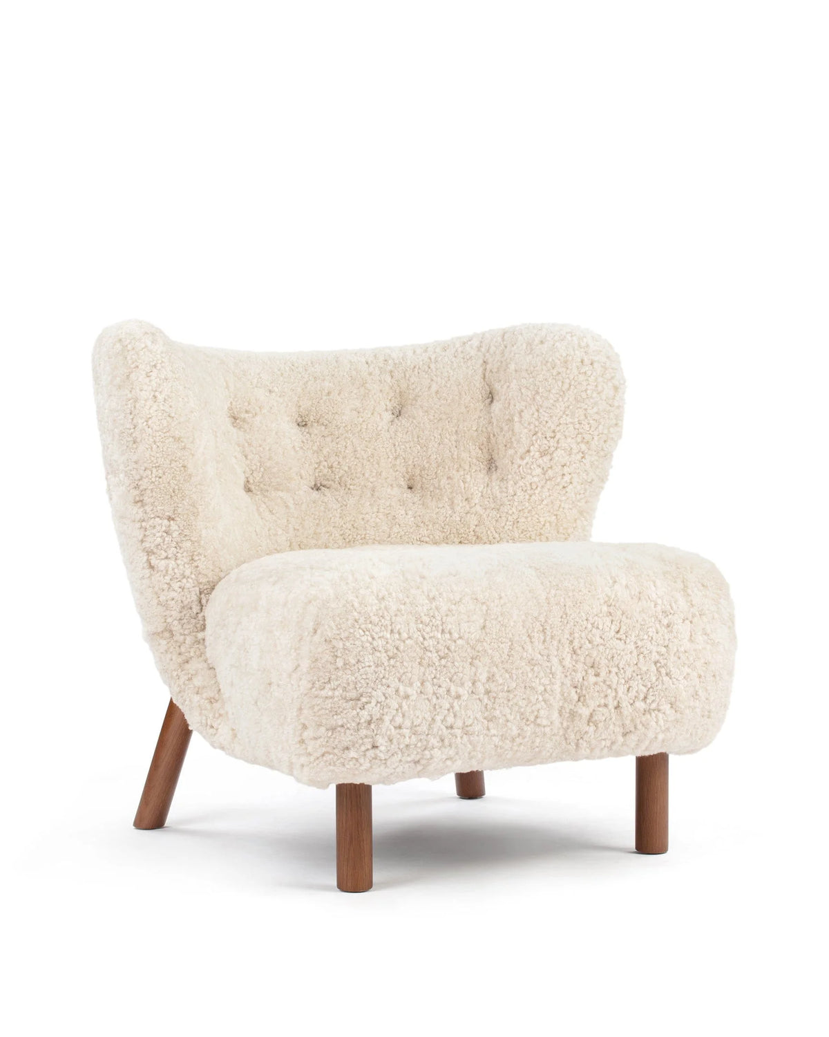 Petral 38™ lounge chair | winged back - natural luxe sheepskin - chairs 38 | designer | madorne