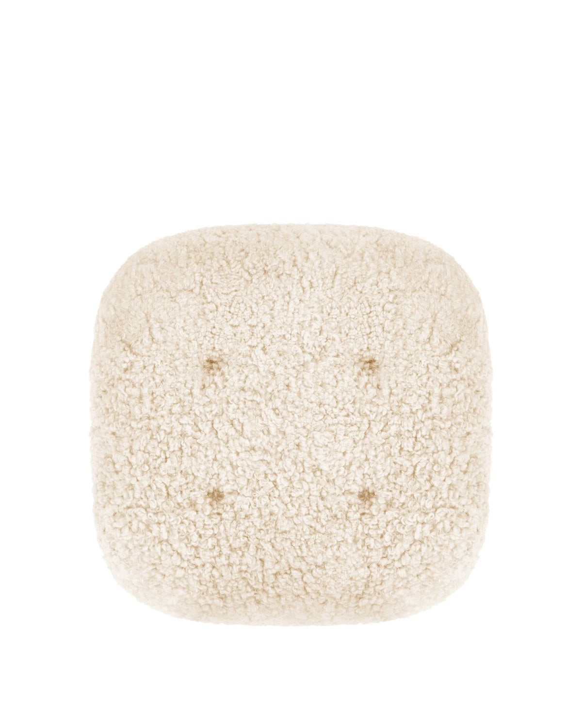 Petral 38™ ottoman | sheepskin and walnut - stools & ottomans 38 | modern | contemporary design | mad...