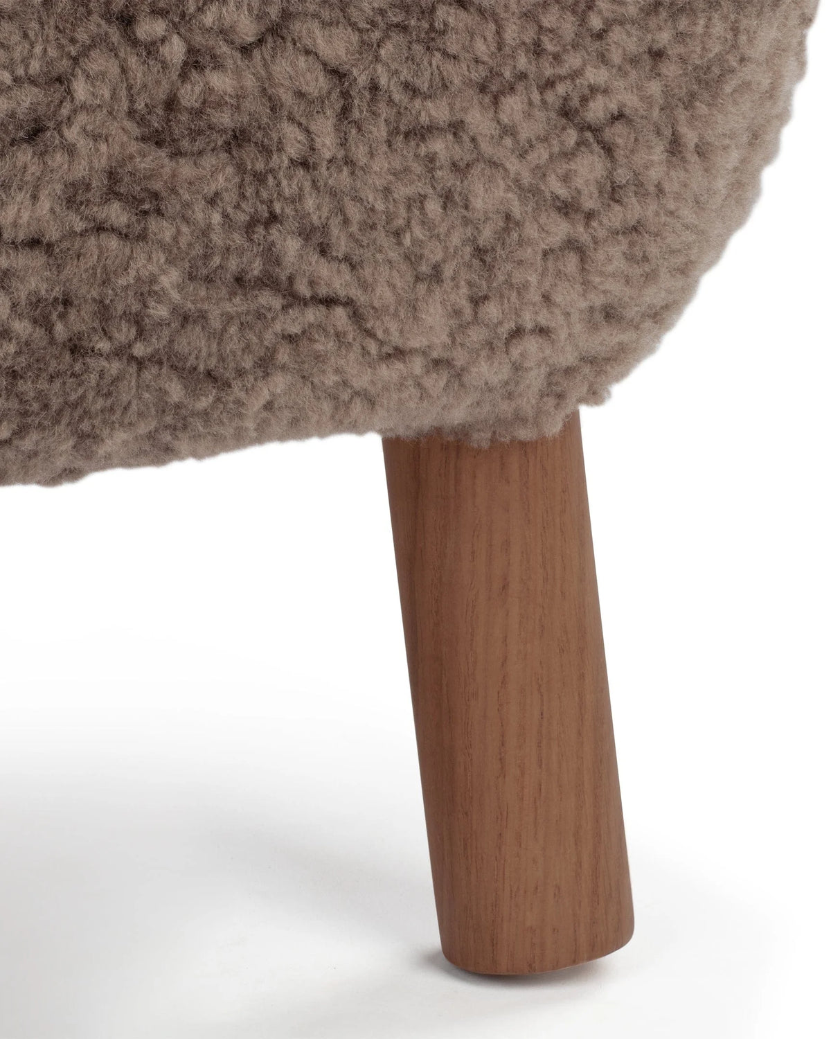 Petral 38™ ottoman | sheepskin and walnut - stools & ottomans 38 | modern | contemporary design | mad...