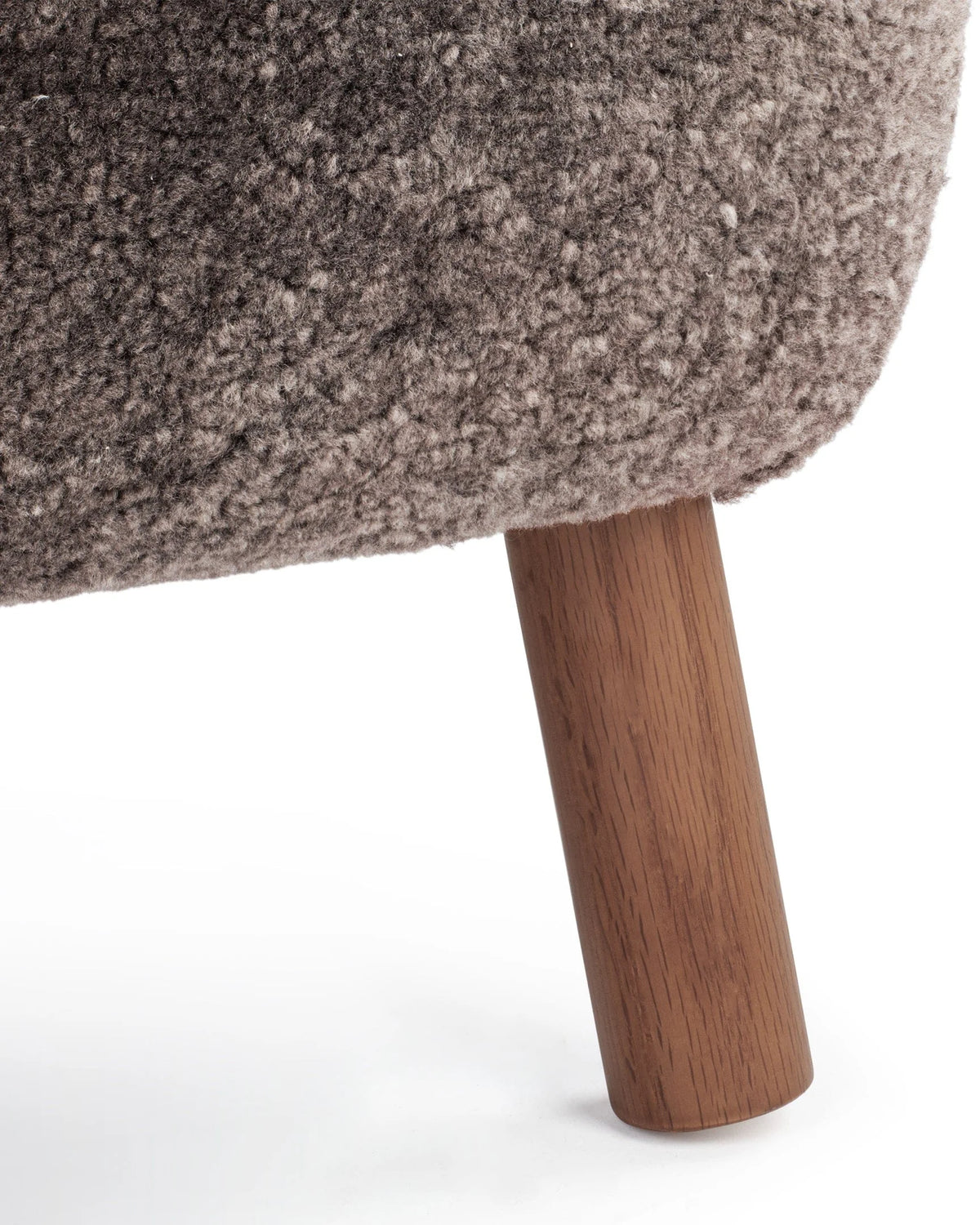 Petral 38™ ottoman | sheepskin and walnut - stools & ottomans 38 | modern | contemporary design | mad...