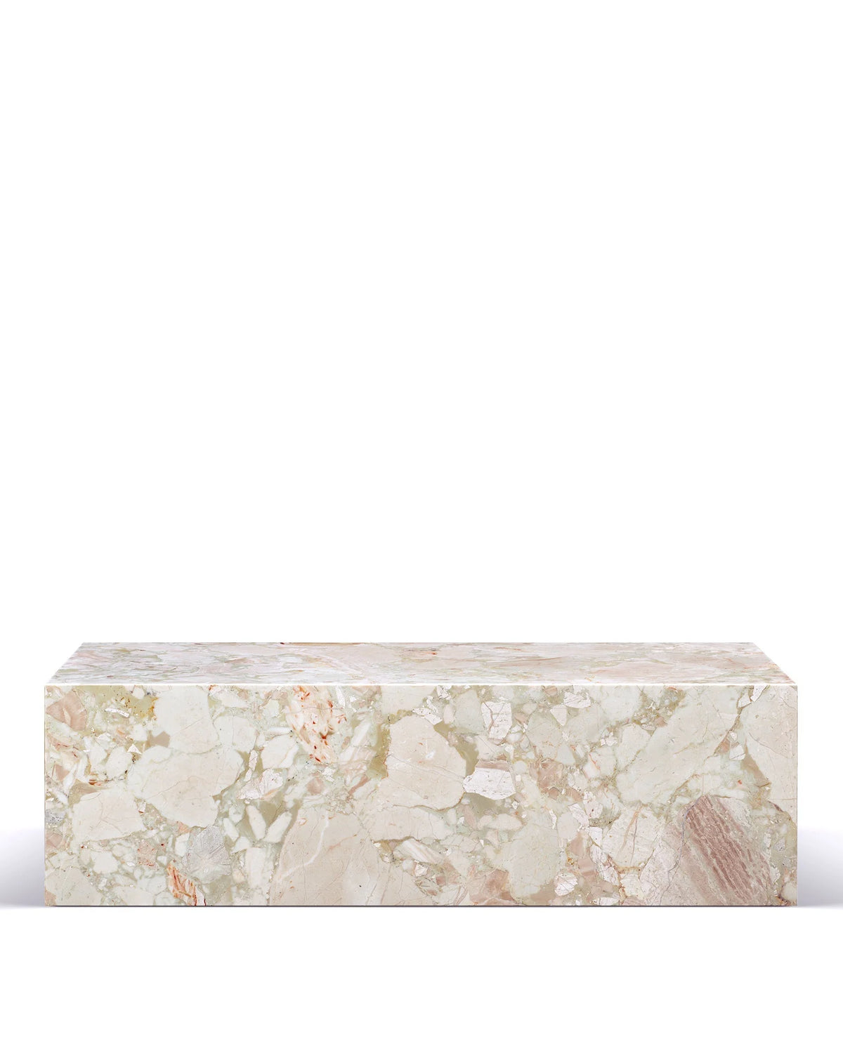 Plyn 01™ coffee table | marble or steel - breccia rosa - tables norm architects plinth-inspired | madorne