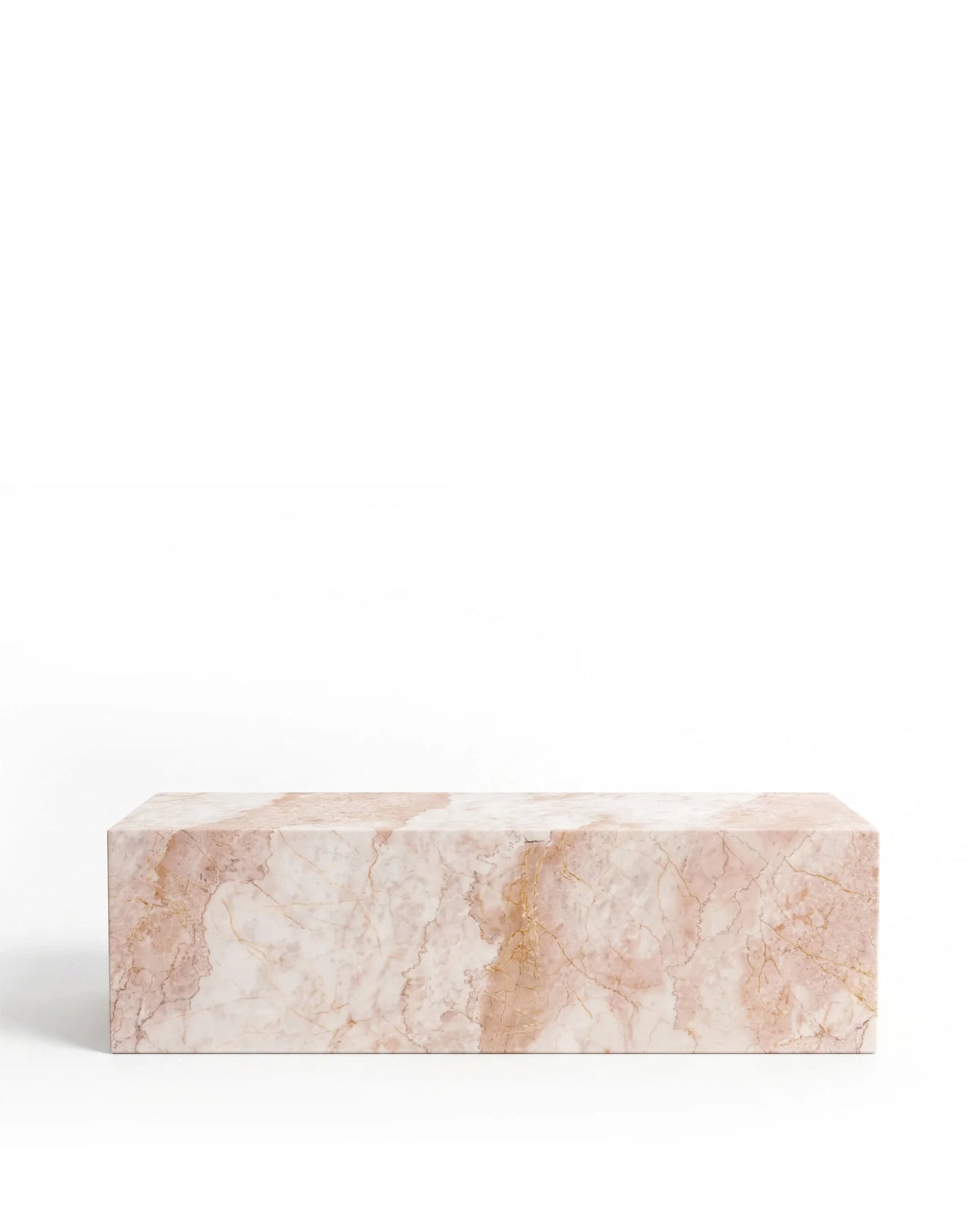 Plyn 01™ coffee table | marble or steel - rosa crema - tables norm architects plinth-inspired | madorne