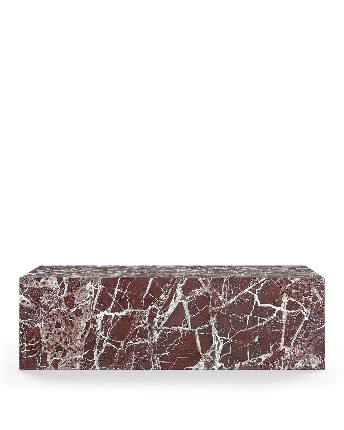 Plyn 01™ coffee table | marble or steel - rosso levanto - tables norm architects plinth-inspired | madorne