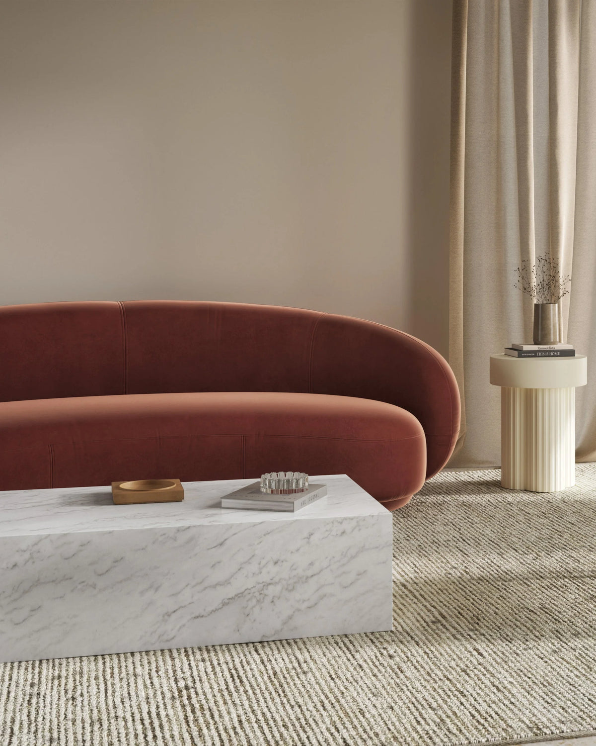 Plyn 01™ coffee table | marble or steel - tables norm architects plinth-inspired | madorne