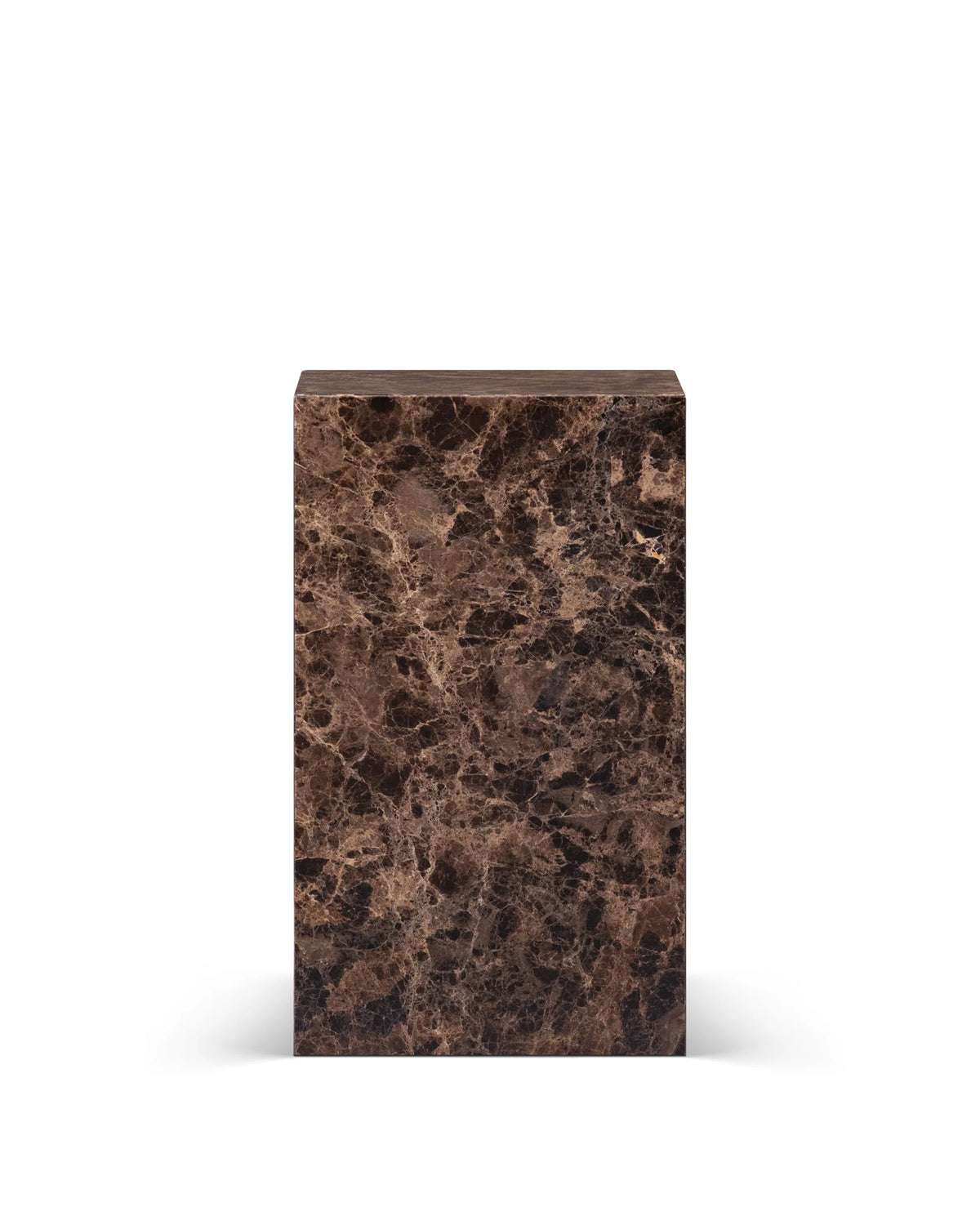 Plyn column™ side table | natural stone - dark emperador marble - tables column | designer | madorne