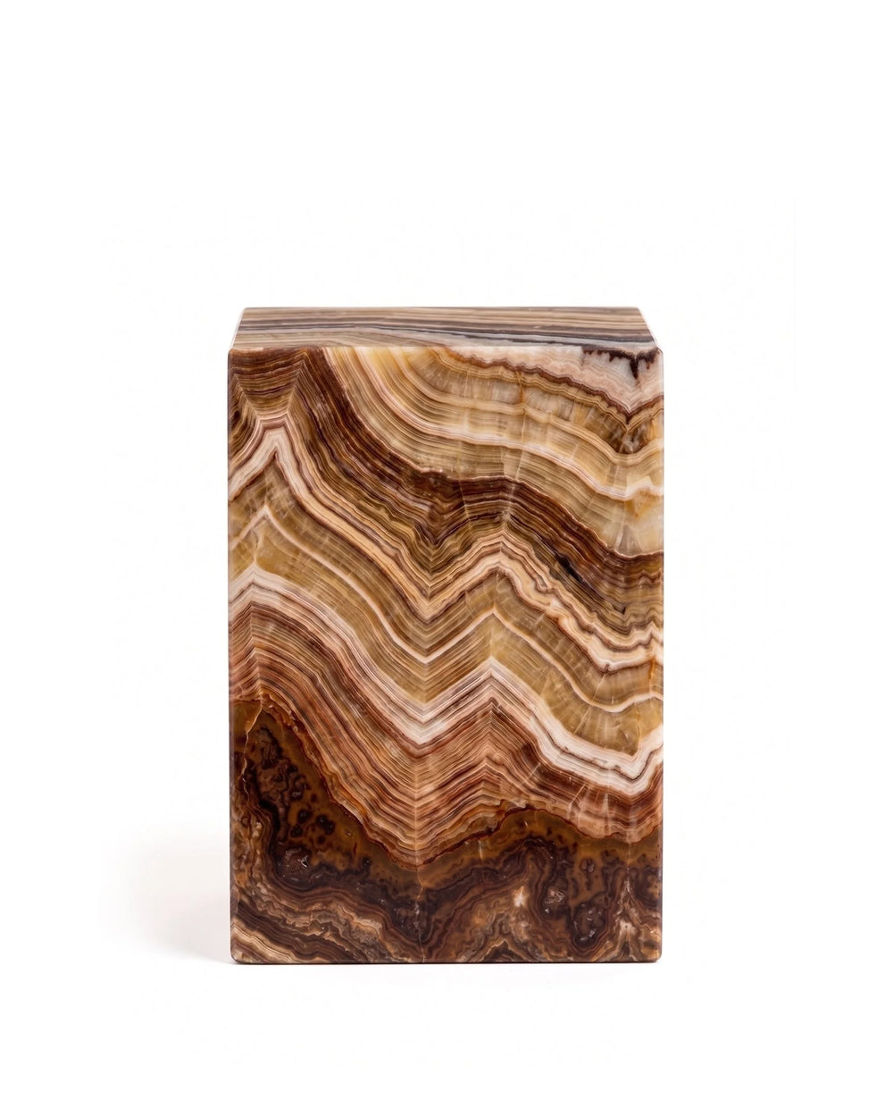 Plyn column™ side table | natural stone - dragon onyx - tables column | designer | madorne