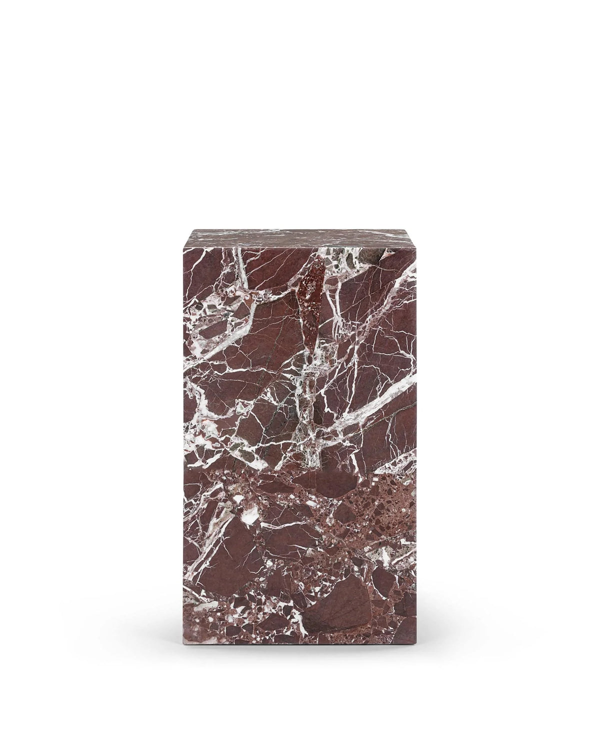 Plyn column™ side table | natural stone - rosso levanto marble - tables column | designer | madorne