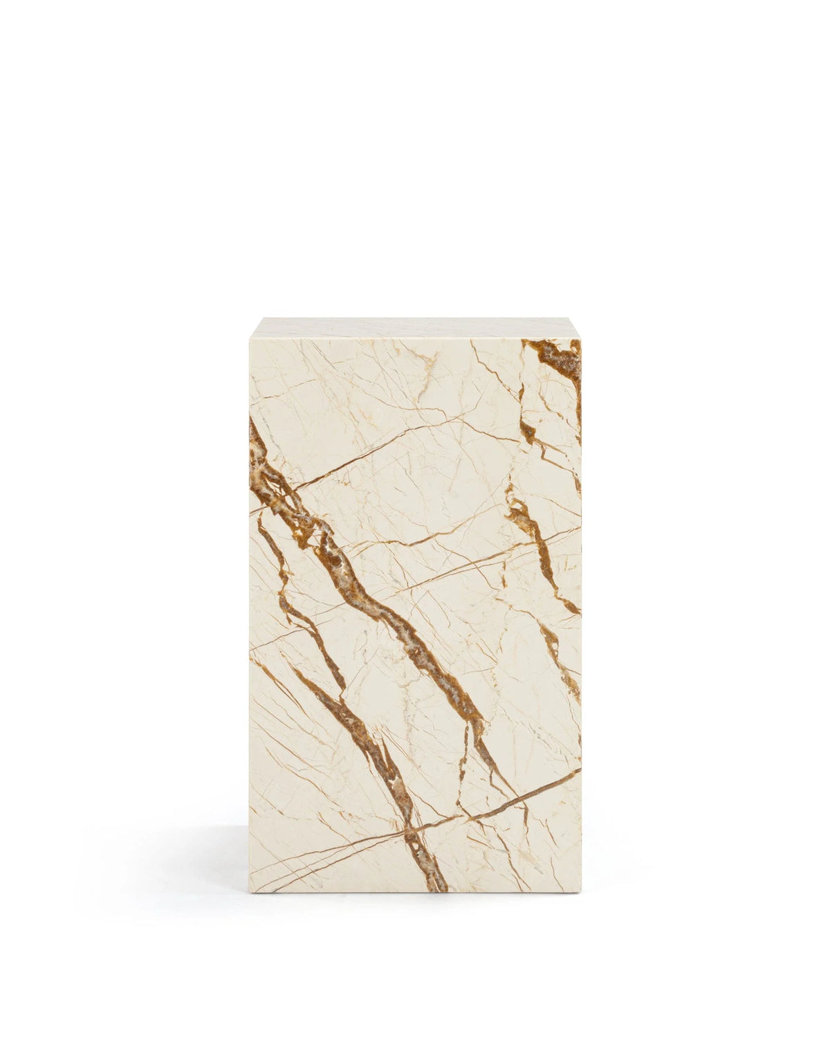 Plyn column™ side table | natural stone - sofita gold marble - tables column | designer | madorne