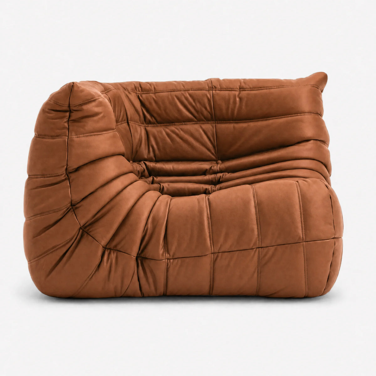 Pogo 73 Corner Seat in Copper Aniline Leather