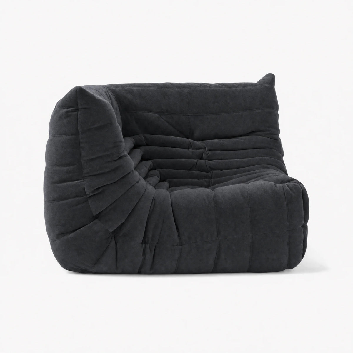 Pogo 73 Corner Seat in Charcoal Gray Cashmere