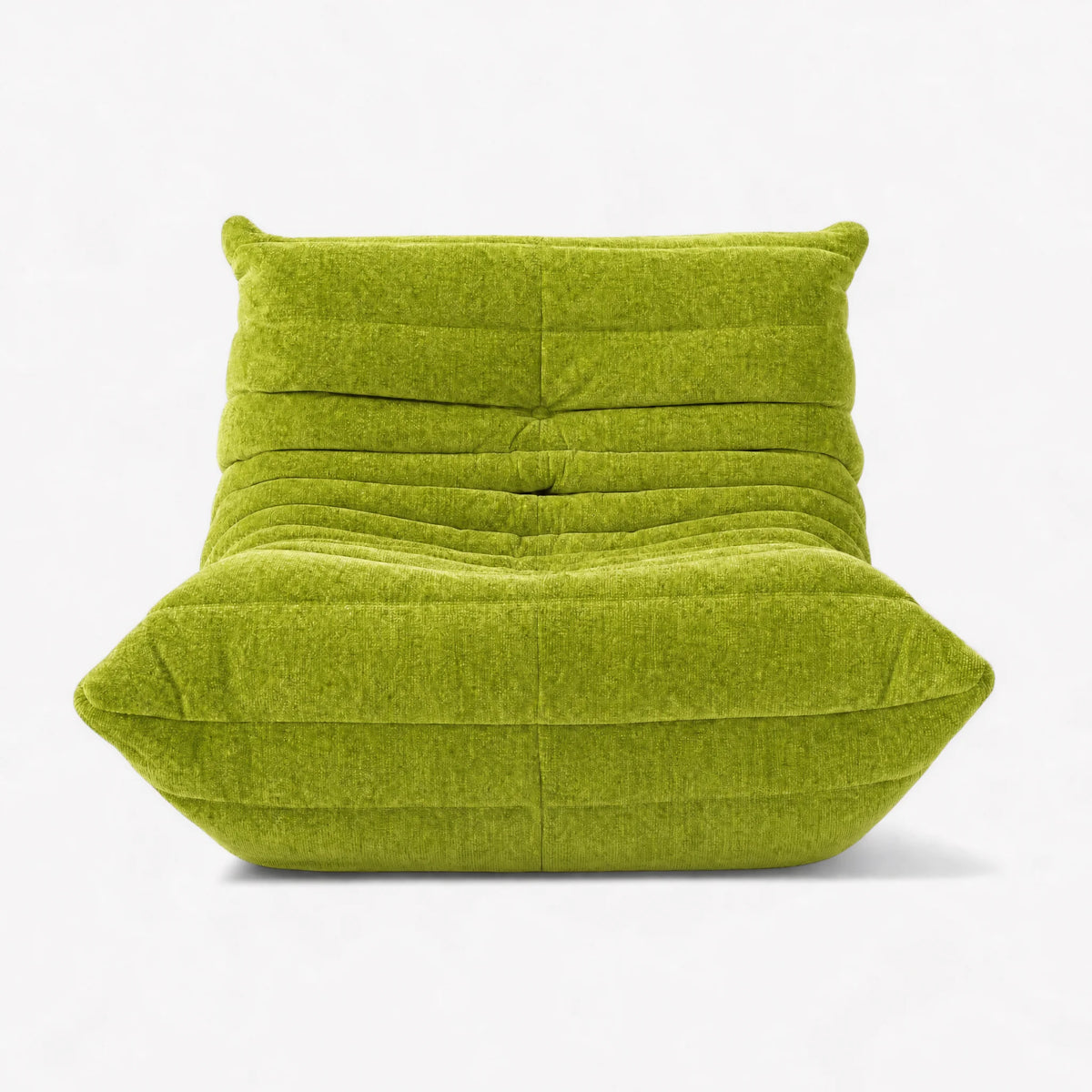 Pogo 73 Fireside Chair in Chartreuse Green Chenille Helios