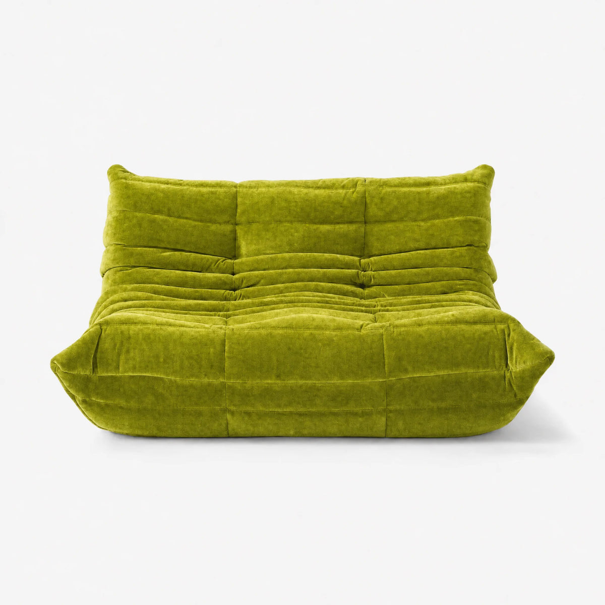Pogo 73 Loveseat in Chartreuse Green Chenille Helios