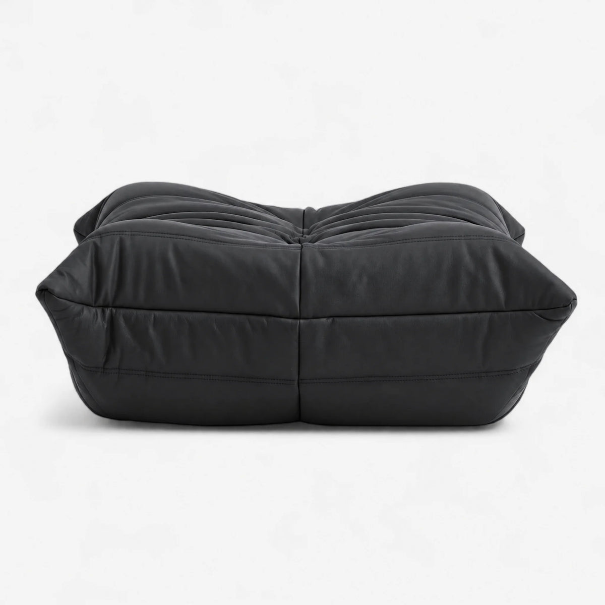 Pogo 73 Ottoman in Charcoal Gray Aniline Leather