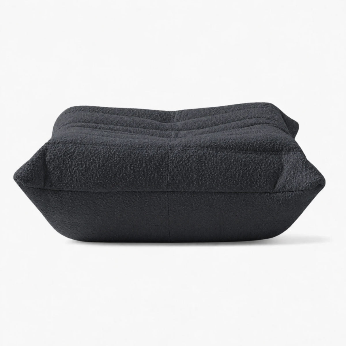 Pogo 73 Ottoman in Charcoal Gray Bouclé