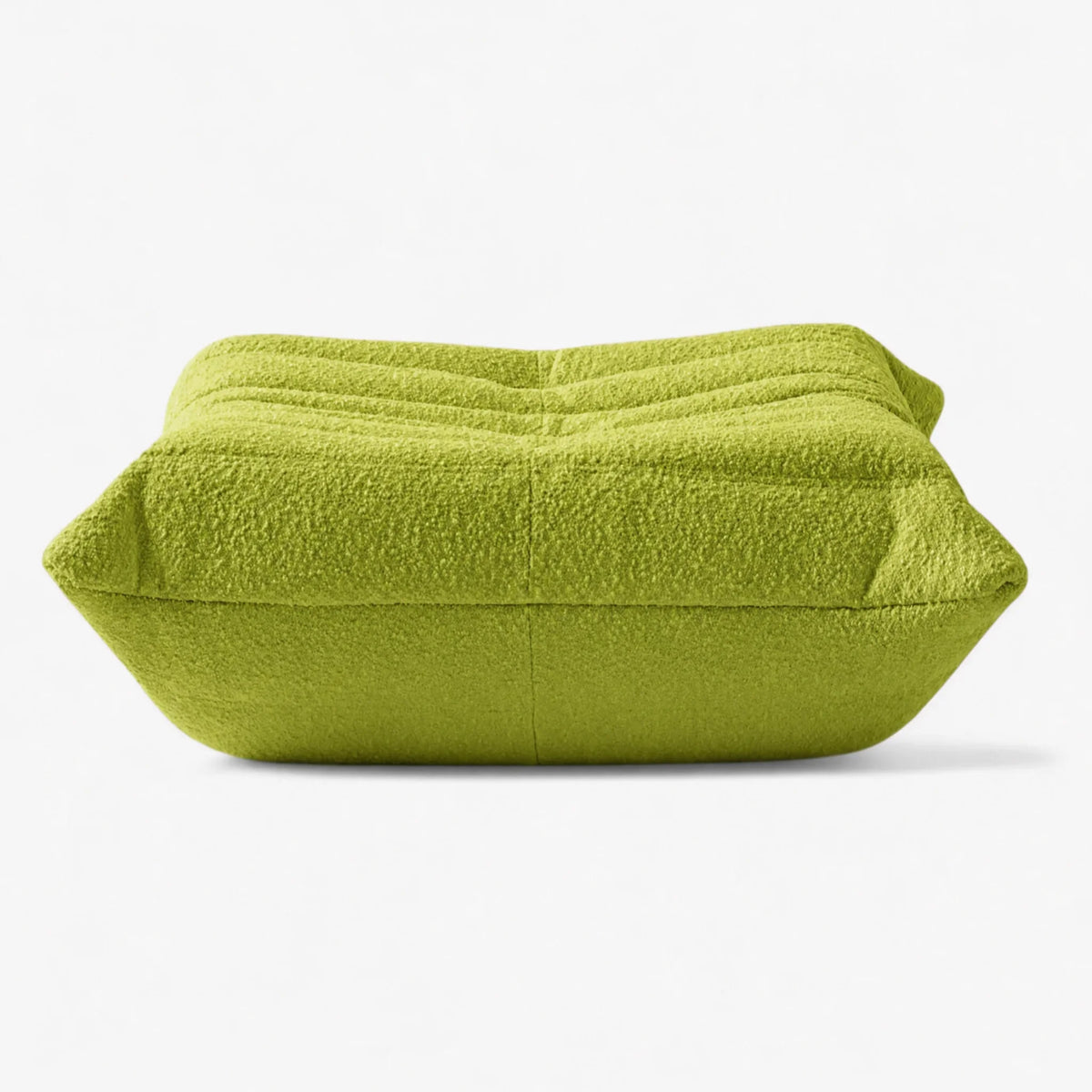Pogo 73 Ottoman in Chartreuse Green Bouclé