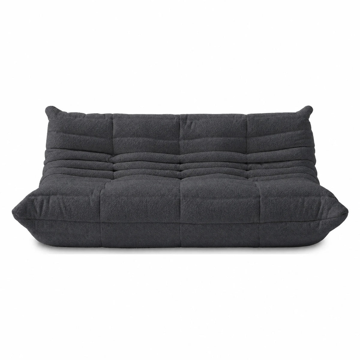 Pogo 73 Sofa in Charcoal Gray Bouclé
