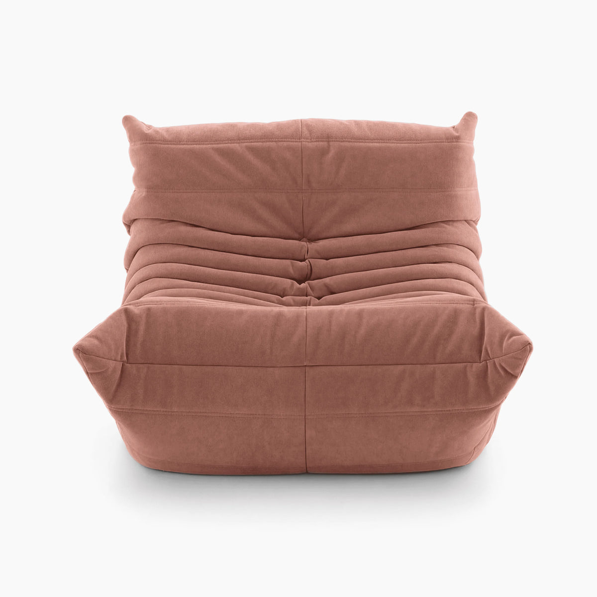 Pogo 73™ Fireside Chair in Dusty Rose Alcantara