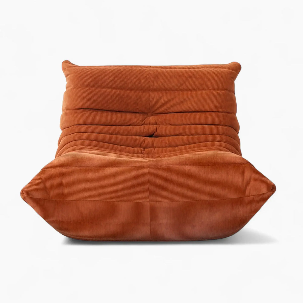 Pogo 73™ Fireside Chair in Orange Corduroy