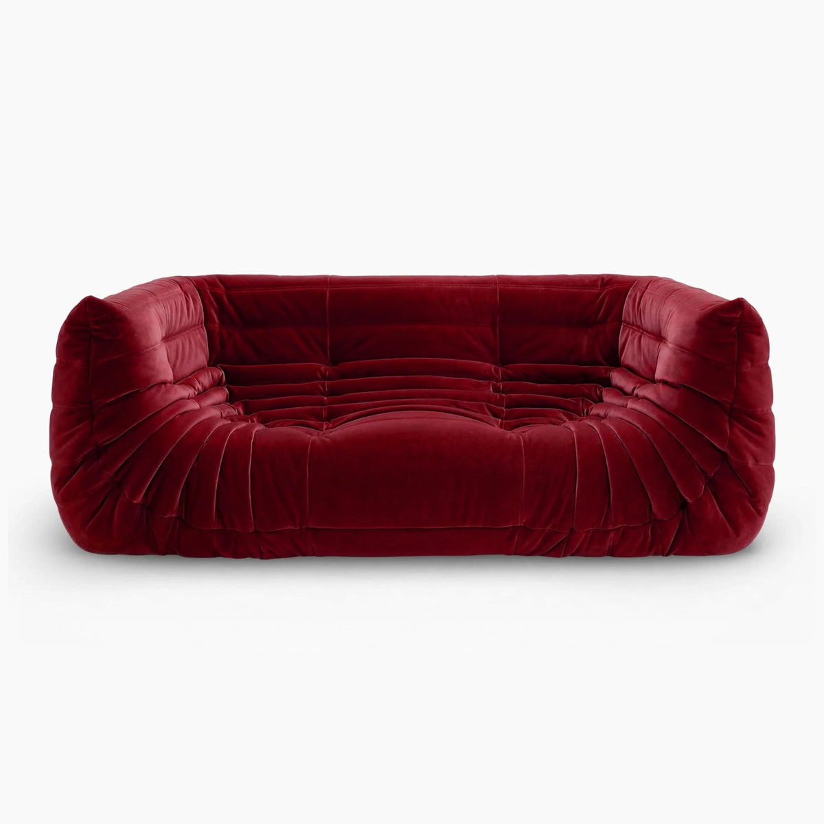 Pogo 73™ Fireside Sofa in Red Velvet
