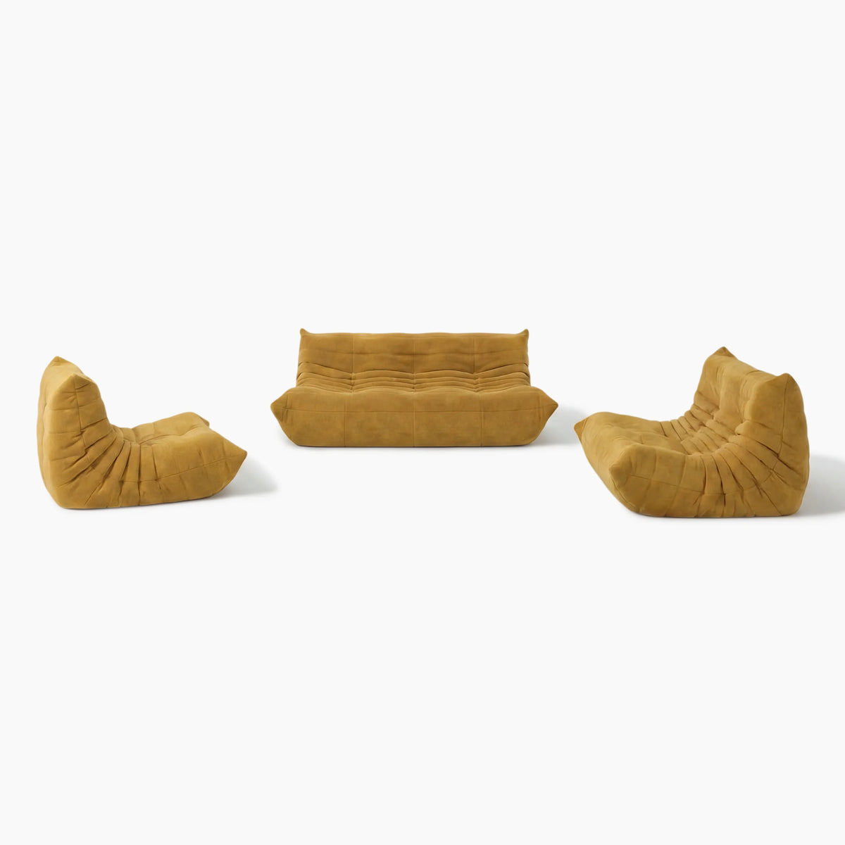 Pogo 73 fabric Conversation Set in Curry Alcantara