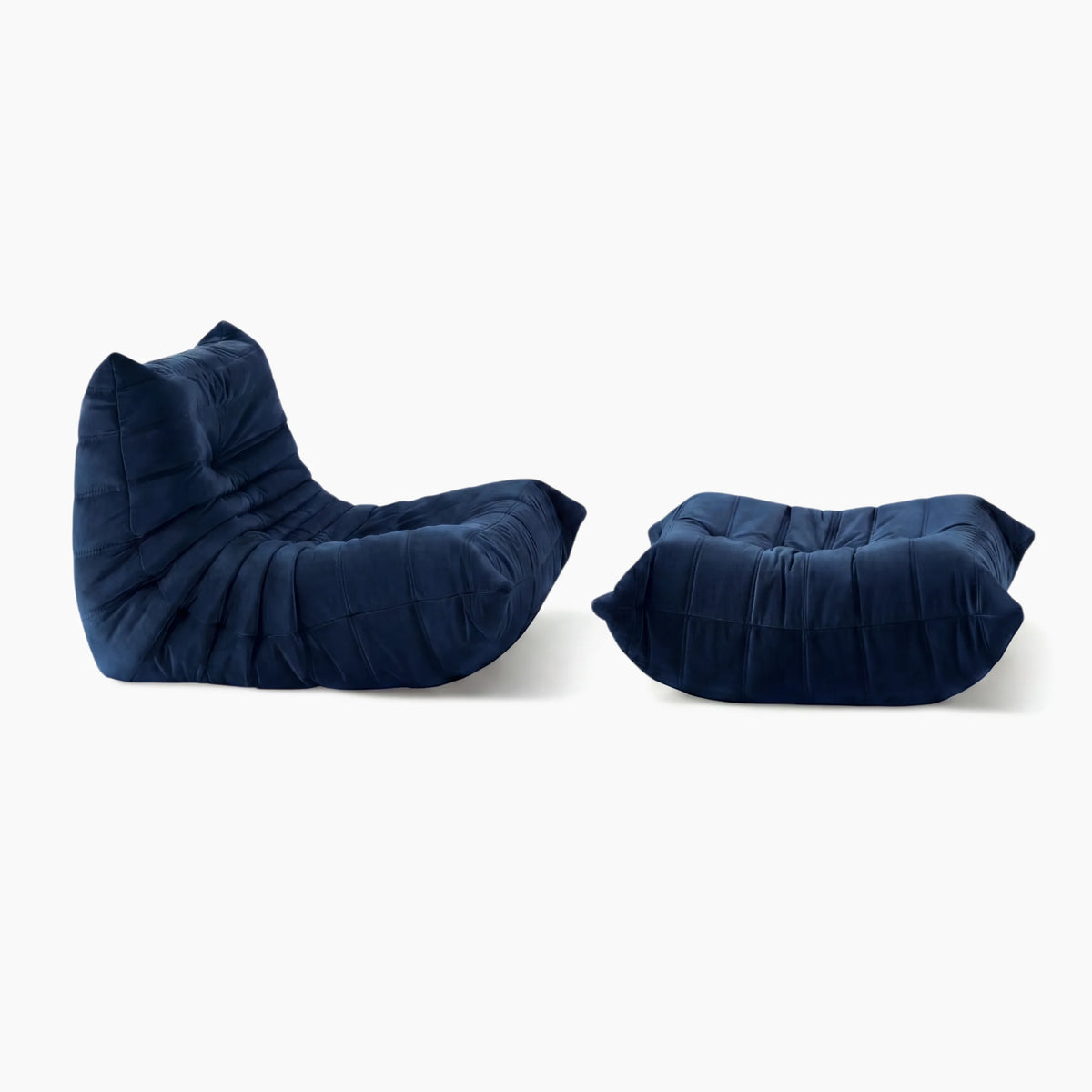 Pogo 73 fabric Lounge Set in Blue Velvet