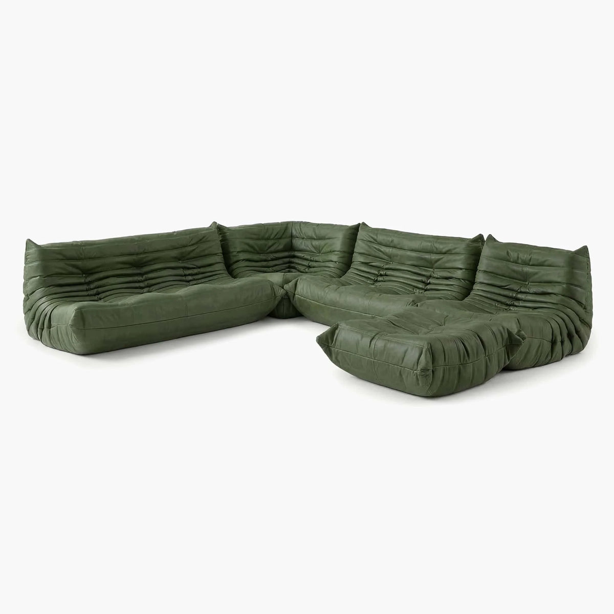 Pogo 73 leather Complete Set in Green Aniline leather