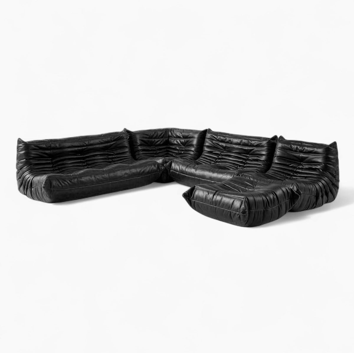 Pogo 73 leather Complete Set in Black Waxy leather