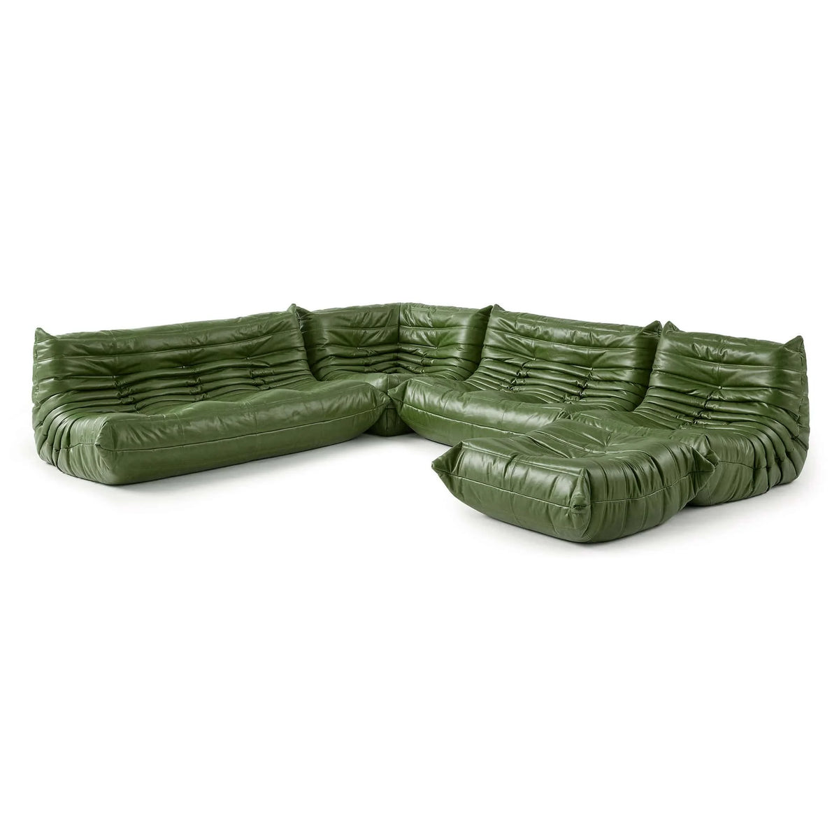 Pogo 73 leather Complete Set in Green Waxy leather