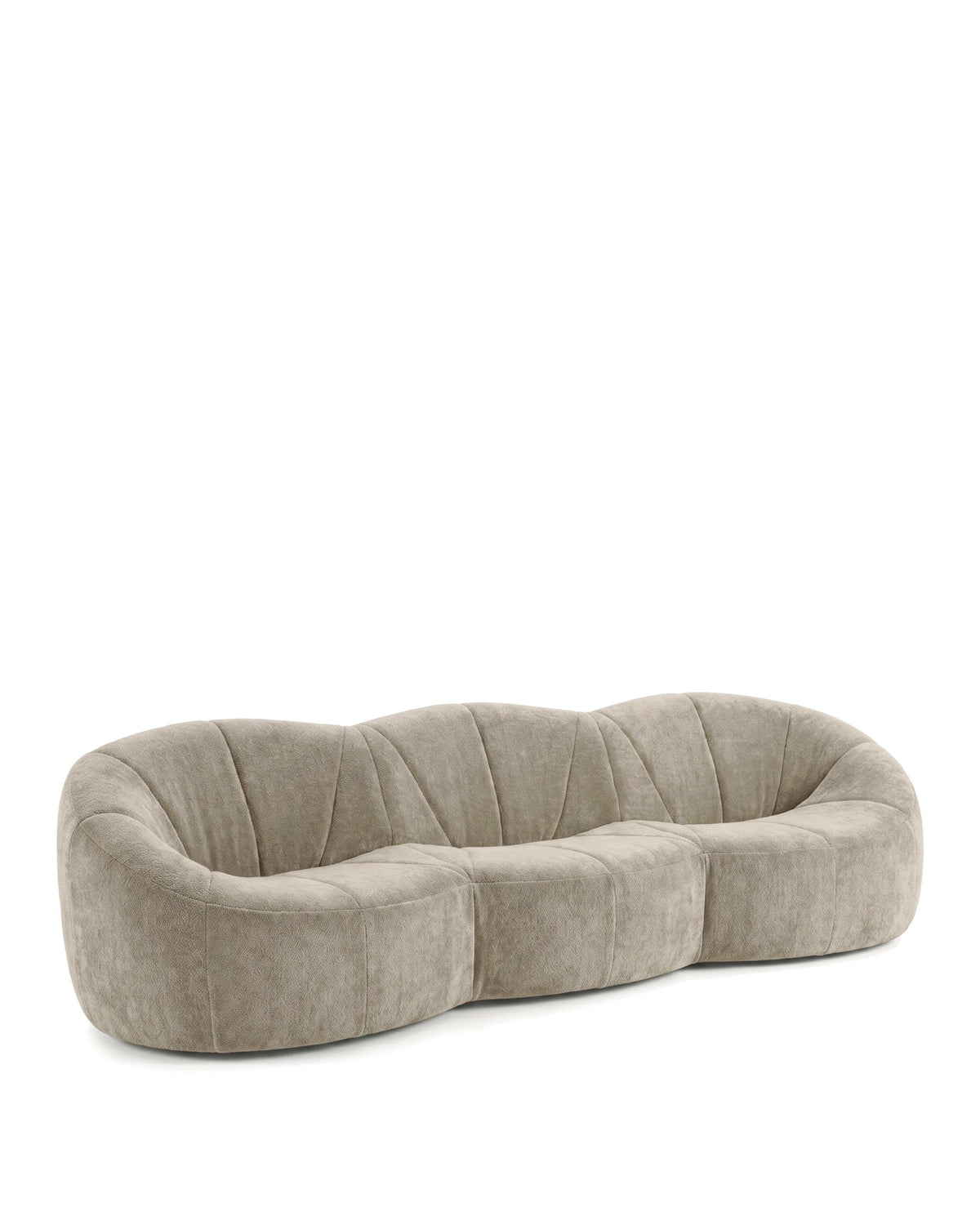 Pumpa 71™ three-seater sofa | beige gray chenille - 3 seaters 71 | madorne