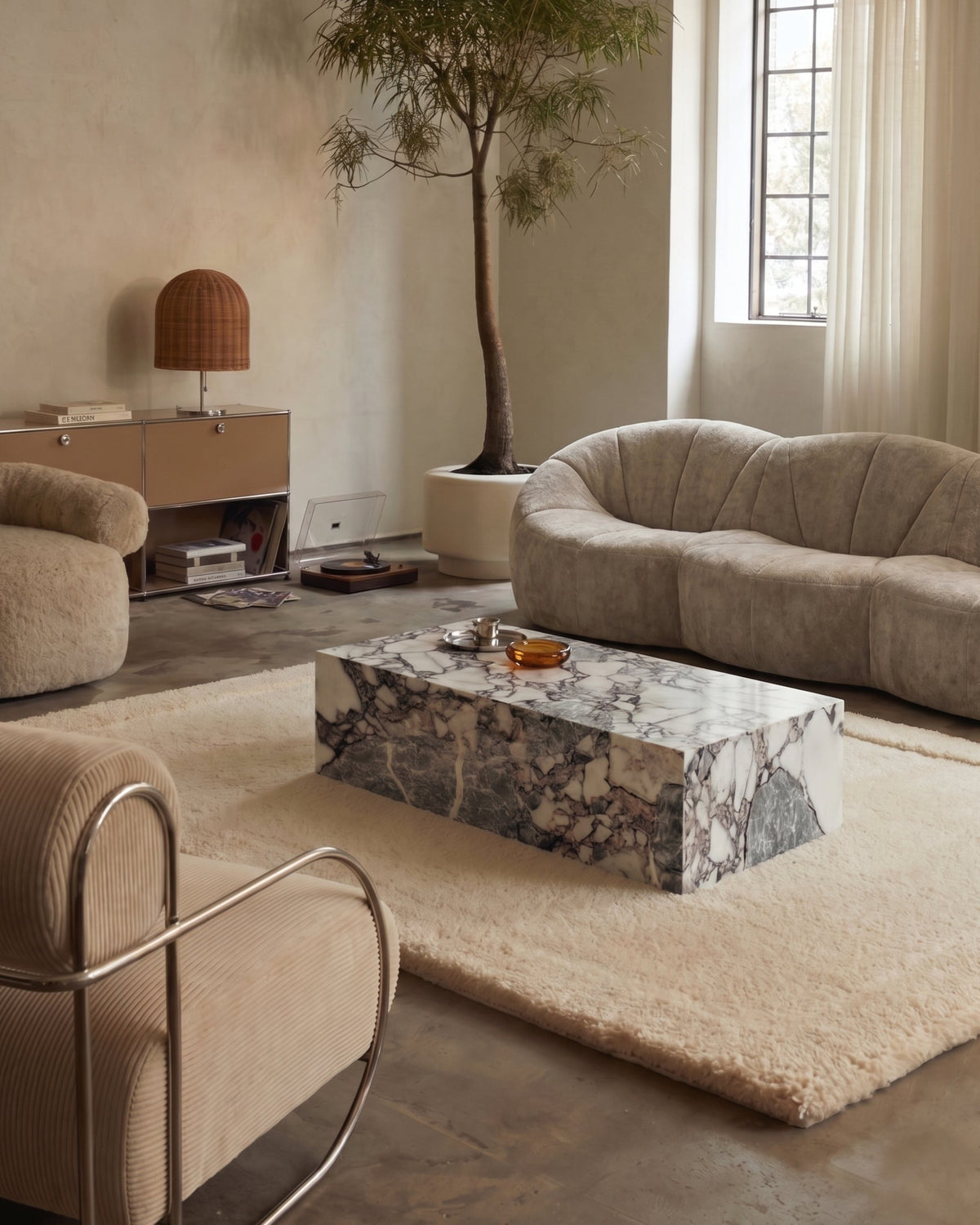 Pumpa 71™ three-seater sofa | beige gray chenille - 3 seaters 71 | madorne