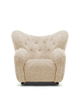 Repose 36™ lounge chair | sheepskin form - almond long hair sherpa - chairs 36 | designer | madorne