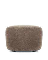 Repose 36™ ottoman | textured footrest - cappuccino luxe sheepskin - stools & ottomans 36 | madorne