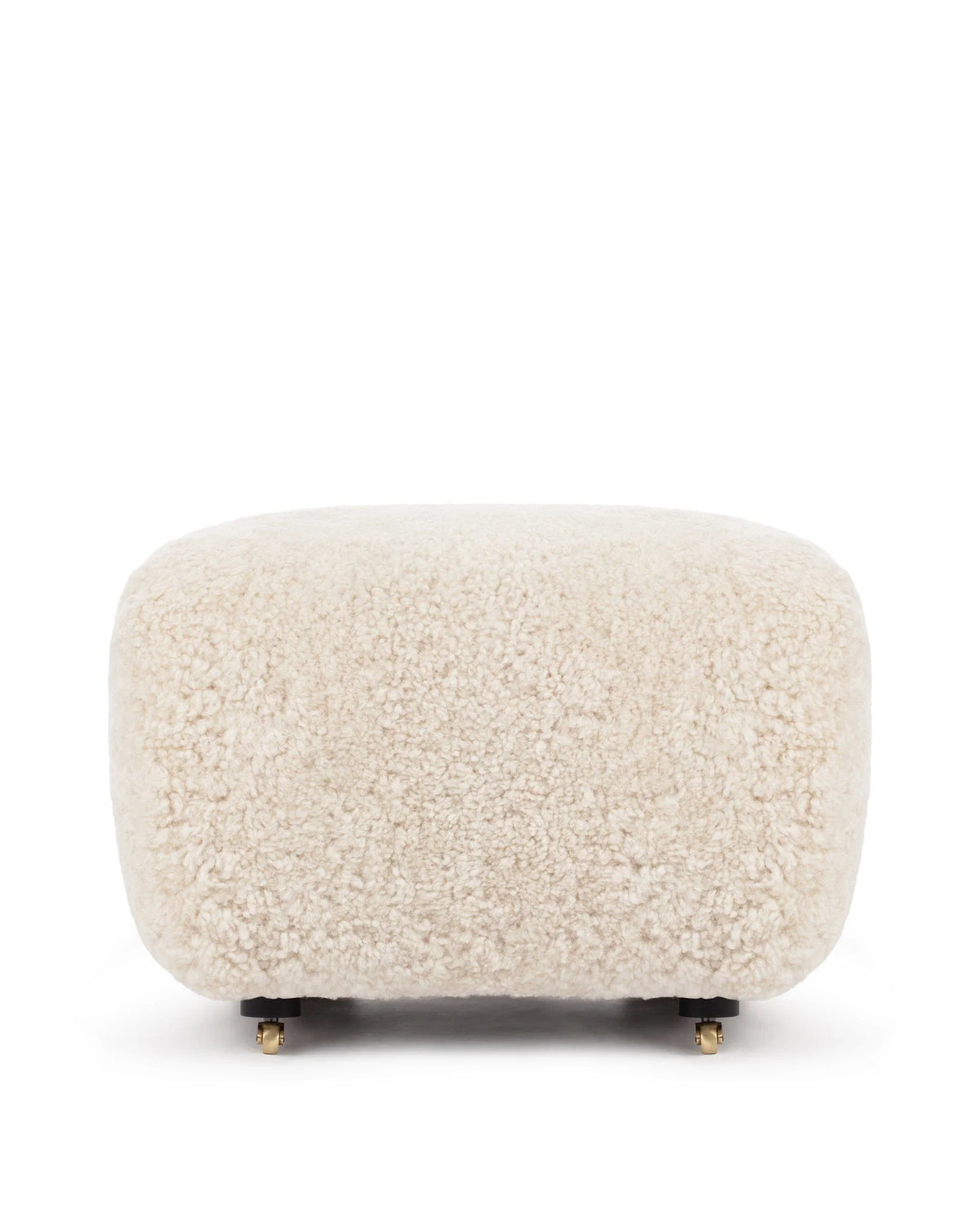 Repose 36™ ottoman | textured footrest - natural luxe sheepskin - stools & ottomans 36 | madorne