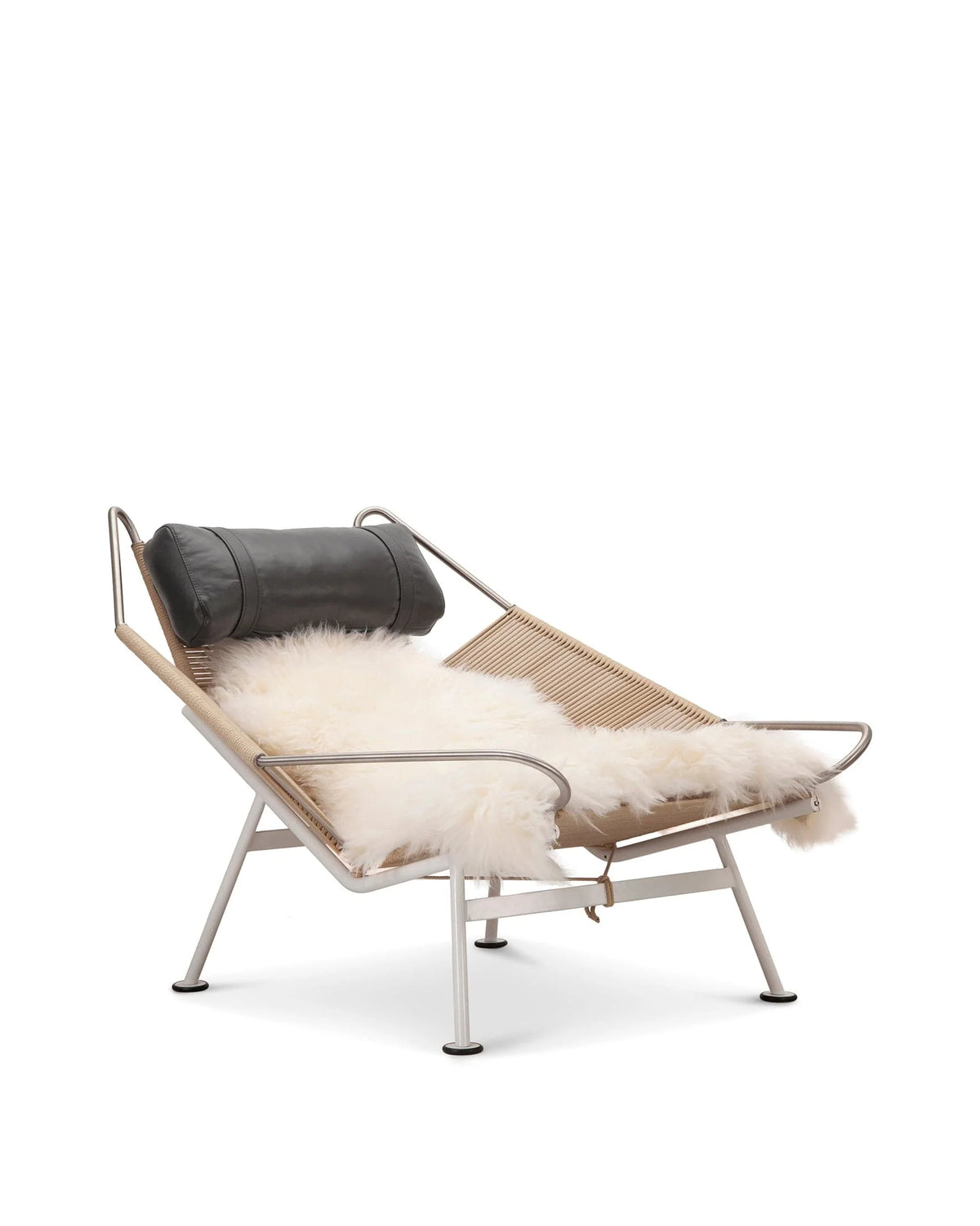 Rigging 50™ lounge chair | leather and sheepskin - midnight black premium / chairs 50 | madorne