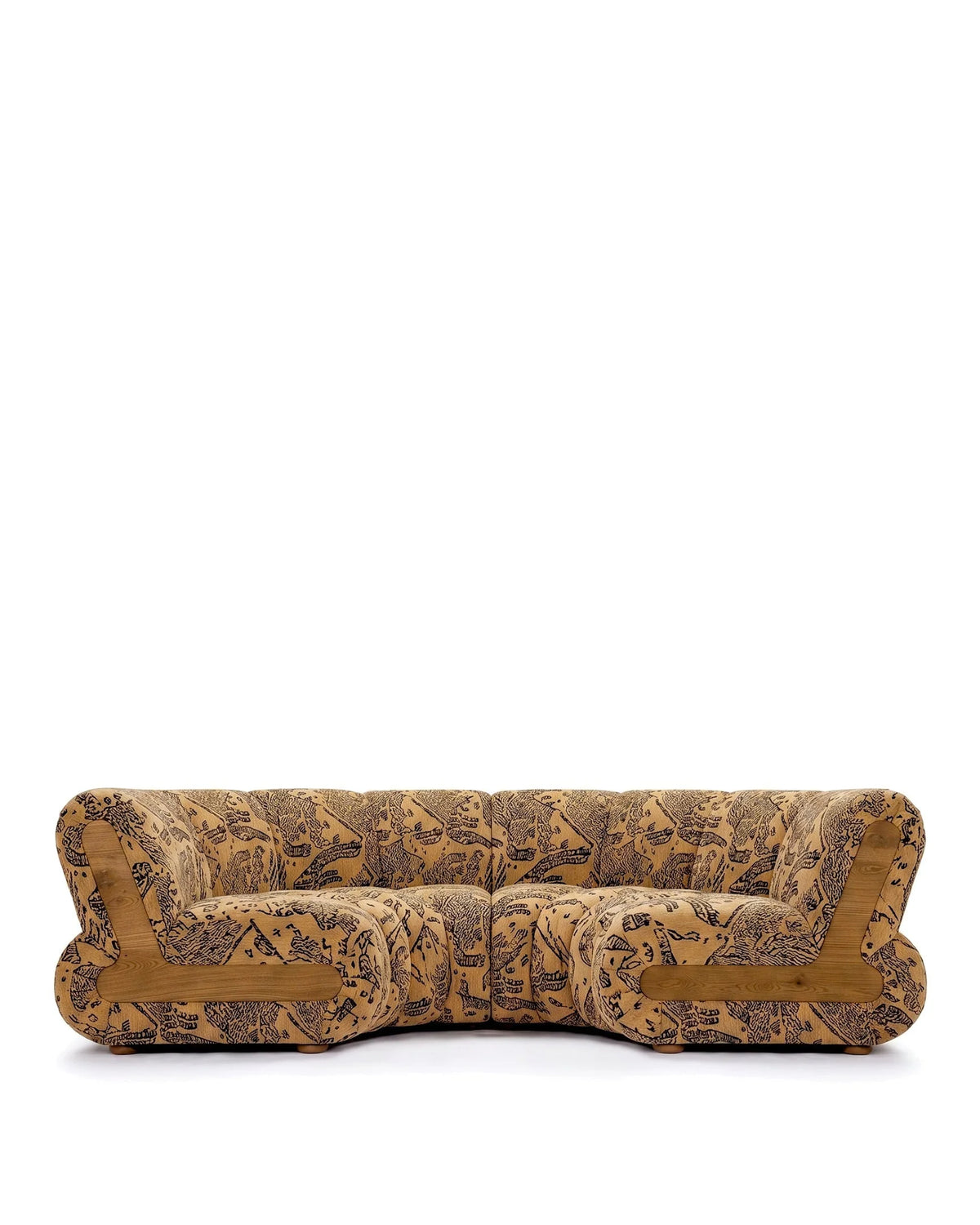 Rivage™ crescent sectional | curved upholstery - c shape / tiger mountain chenille - sectionals rivage | sofa | madorne
