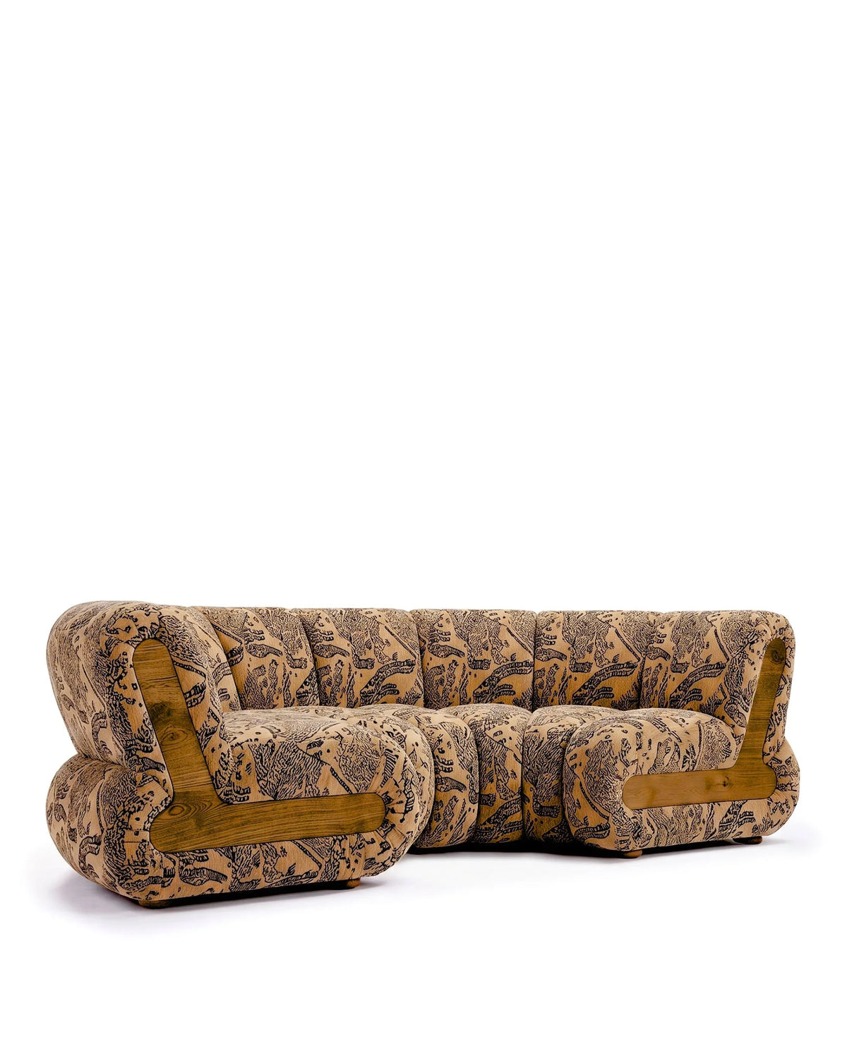 Rivage™ crescent sectional | curved upholstery - sectionals rivage | sofa | madorne