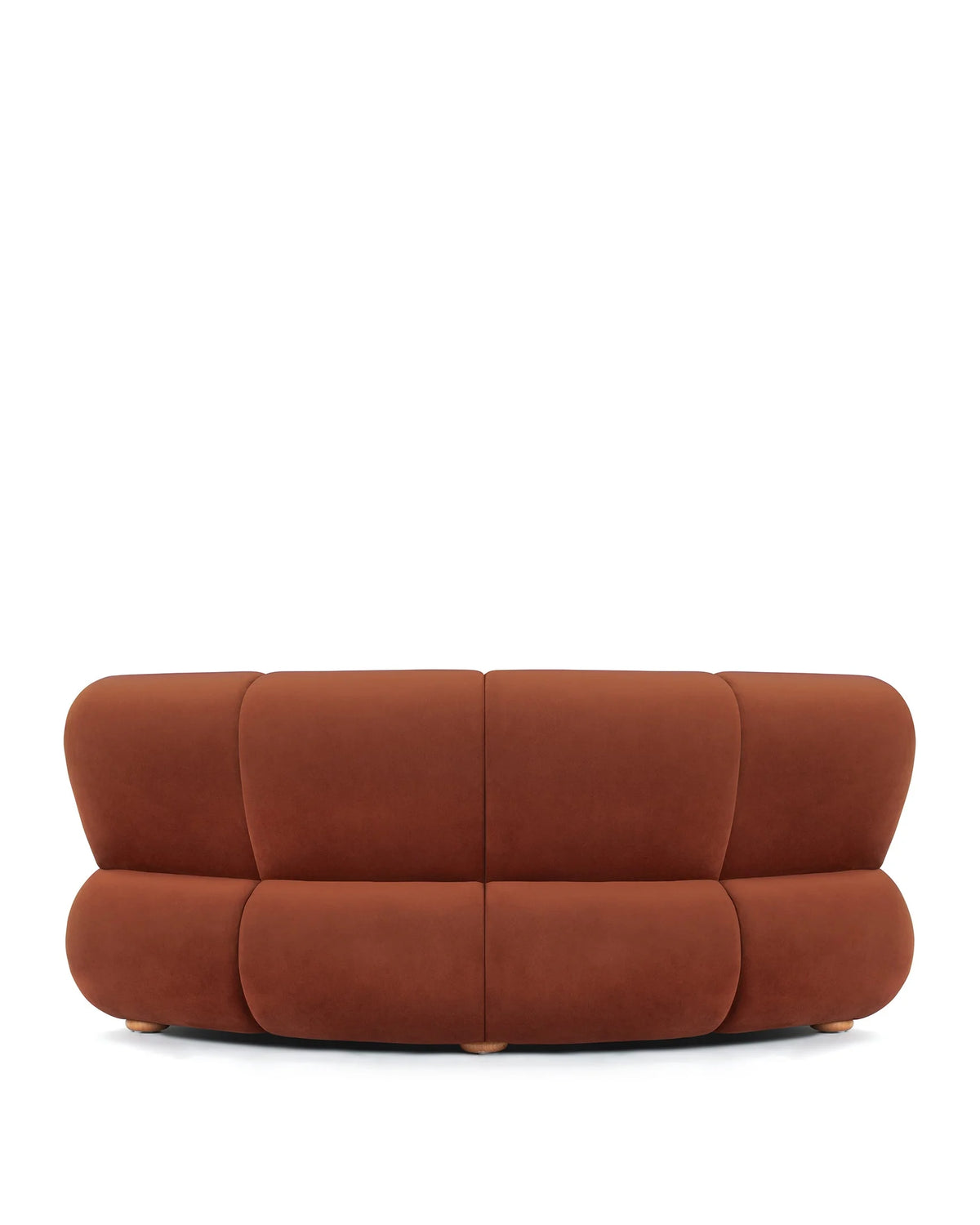 Rivage™ curved module | walnut side panels - modules rivage | modular sofa element | madorne