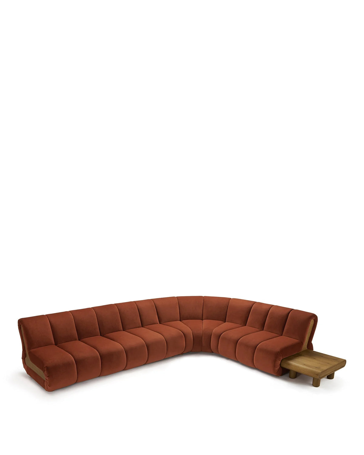 Rivage™ large right-corner sectional | walnut detail - sectionals rivage | sofa | madorne