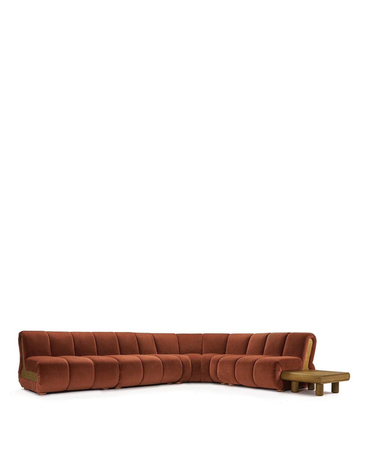 Rivage™ large right-corner sectional | walnut detail - sectionals rivage | sofa | madorne