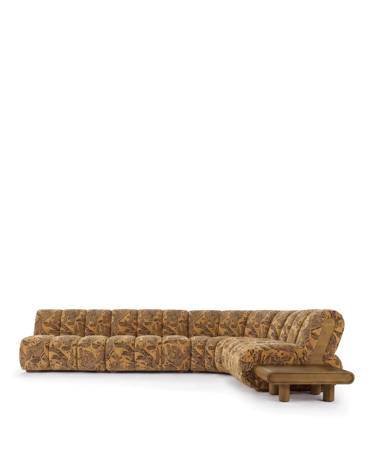 Rivage™ large right-corner sectional | walnut detail - right corner / tiger mountain chenille - sectionals rivage