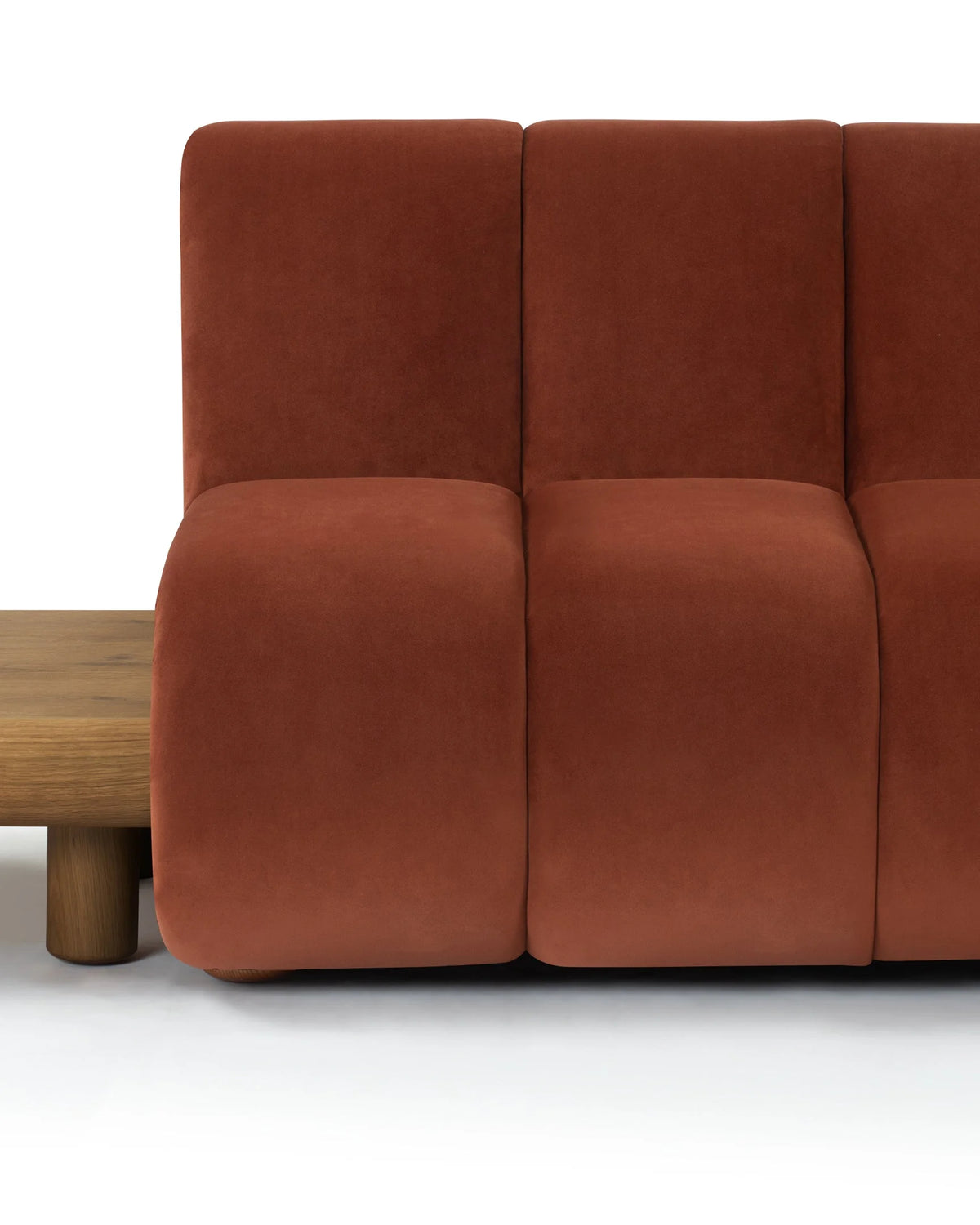 Rivage™ left-corner sectional | walnut detail - sectionals rivage | sofa | madorne