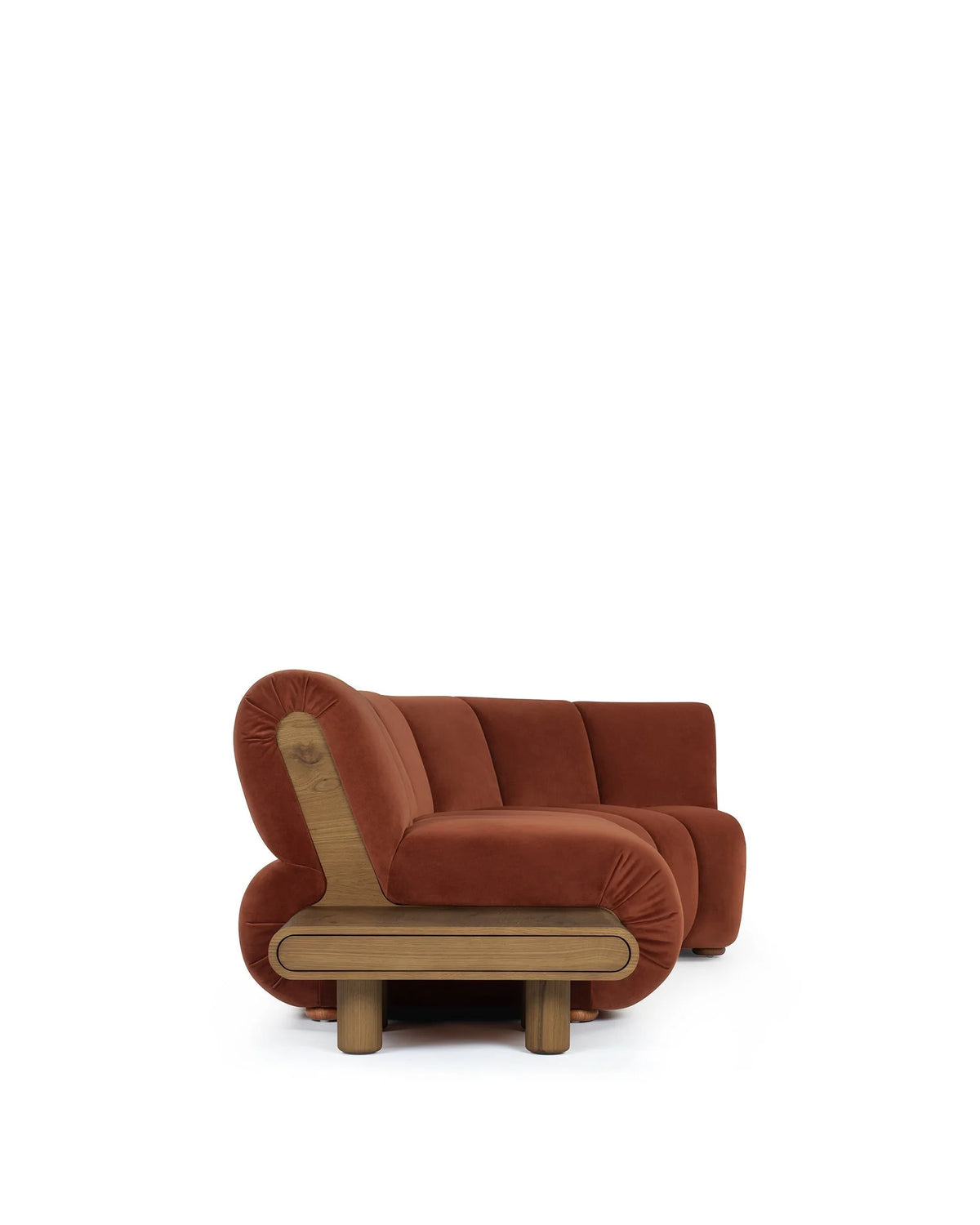 Rivage™ right-corner sectional | walnut detail - sectionals rivage | sofa | madorne