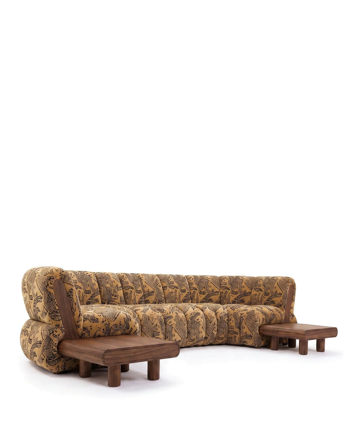 Rivage™ six-seater sectional | walnut detail - 4+ seaters rivage | sofa | madorne