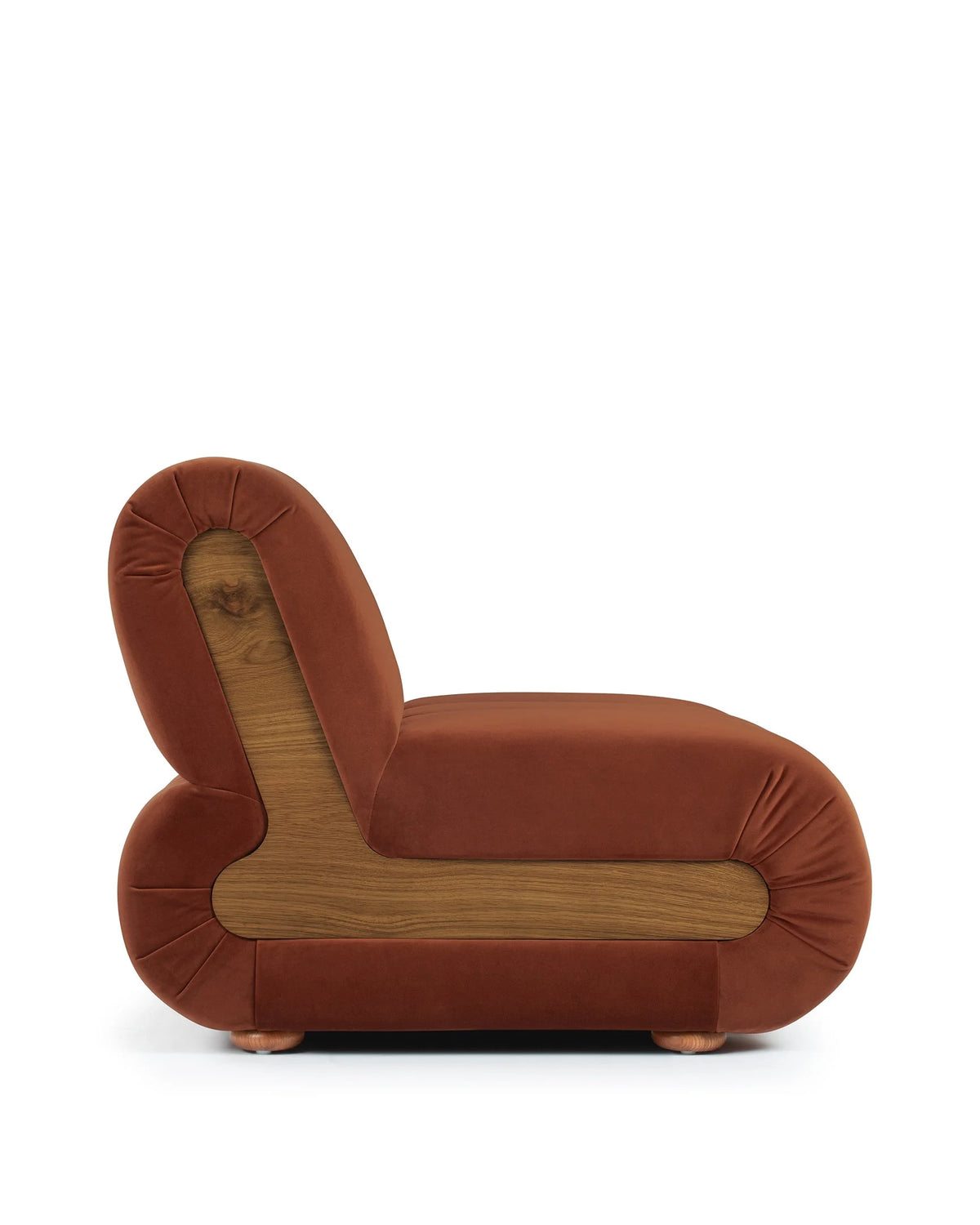Rivage™ straight module | walnut side panels - modules rivage | modular sofa element | madorne