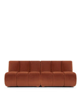 Rivage™ three-seater sofa | walnut side panels - three seater / russet plush velvet - 3 seaters rivage | madorne
