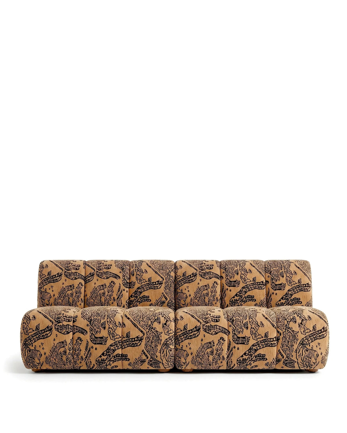 Rivage™ three-seater sofa | walnut side panels - three seater / tiger mountain chenille - 3 seaters rivage | madorne