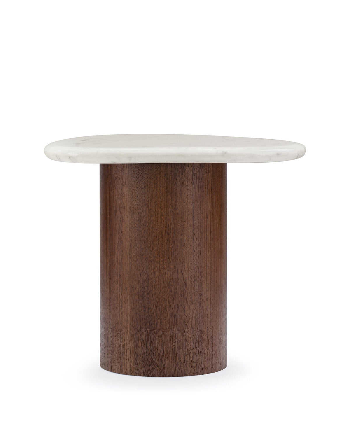 Rocca duo™ side table | white marble and walnut - tables duo | modern | madorne