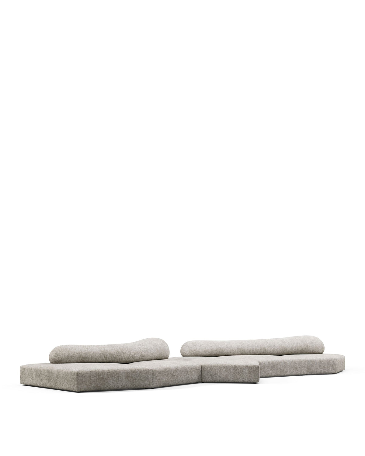 Rockscape 04™ five-seater sofa | dove chenille - five seat sectional / textured - sectionals 04 | madorne