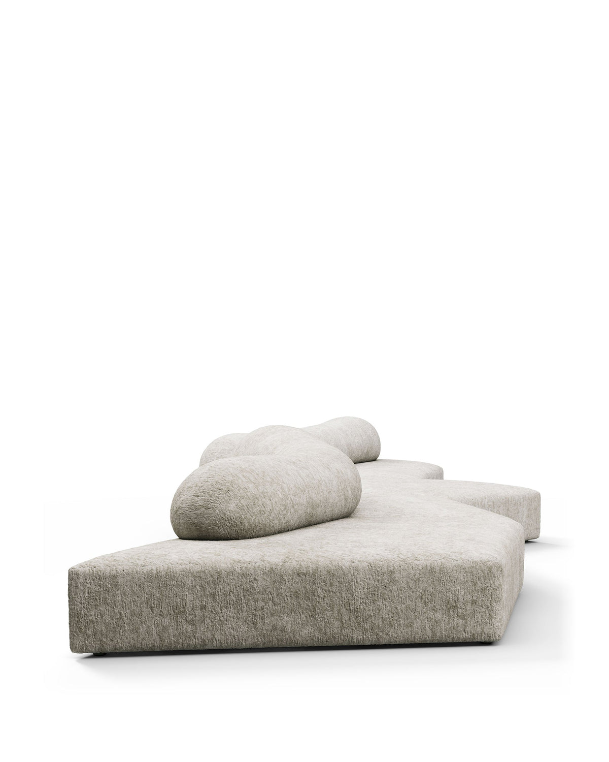 Rockscape 04™ five-seater sofa | dove chenille - five seat sectional / textured - sectionals 04 | madorne